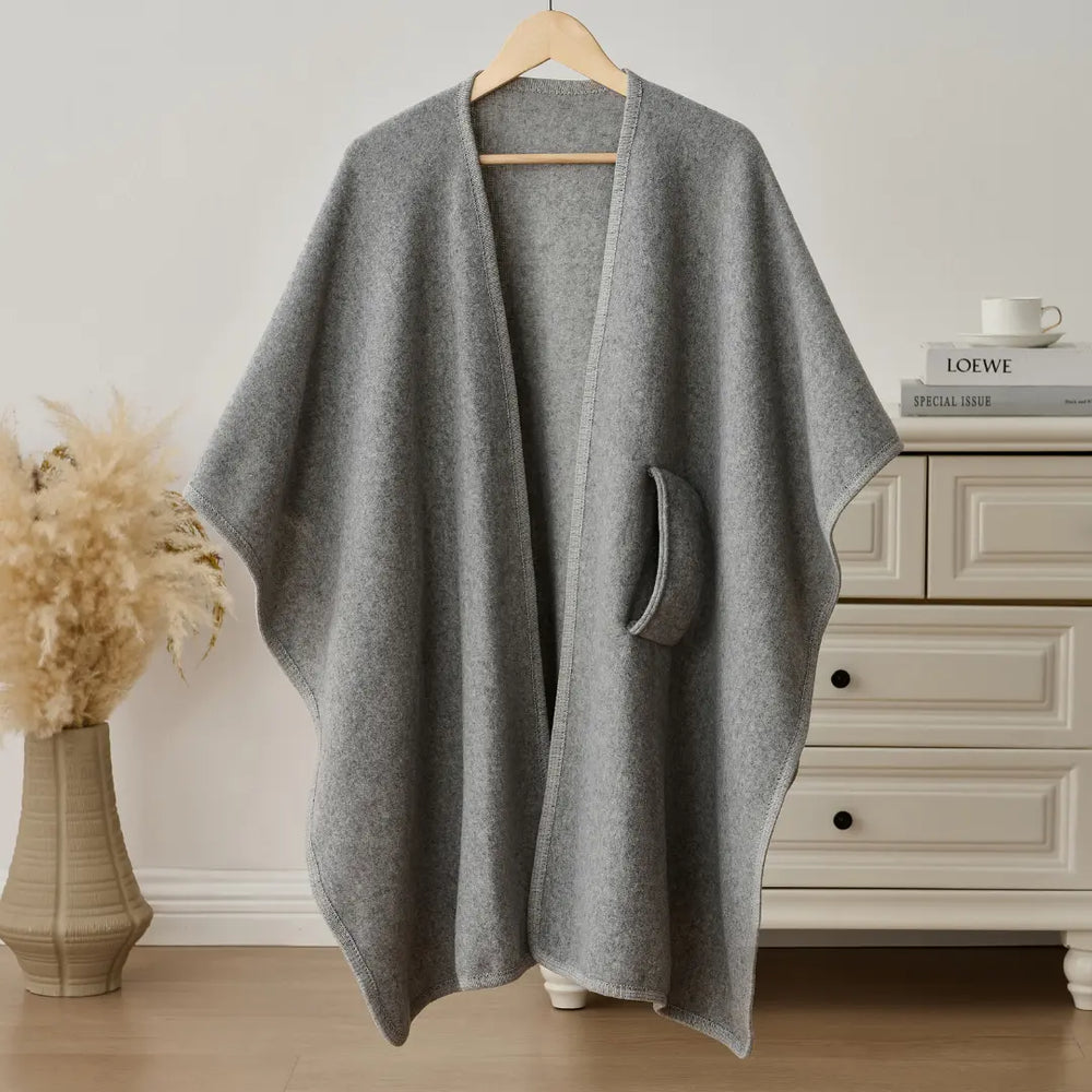 Women's Fleece Drape Shawl Wrap | One Size