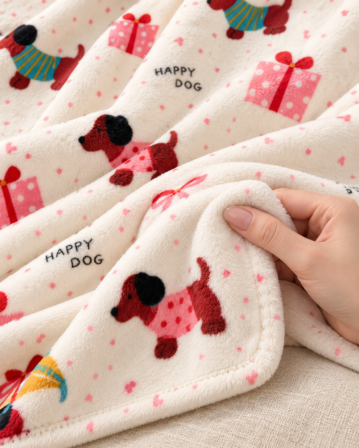 Christmas Fleece Blanket Gift | Ribbon-Wrapped Throw