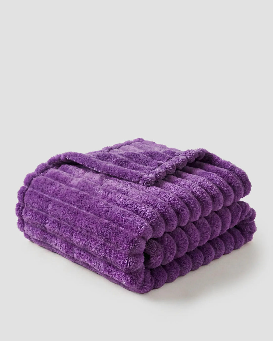 Ribbed Fleece Throw Blanket | Soft-Touch Sofa &amp; Bed Throw