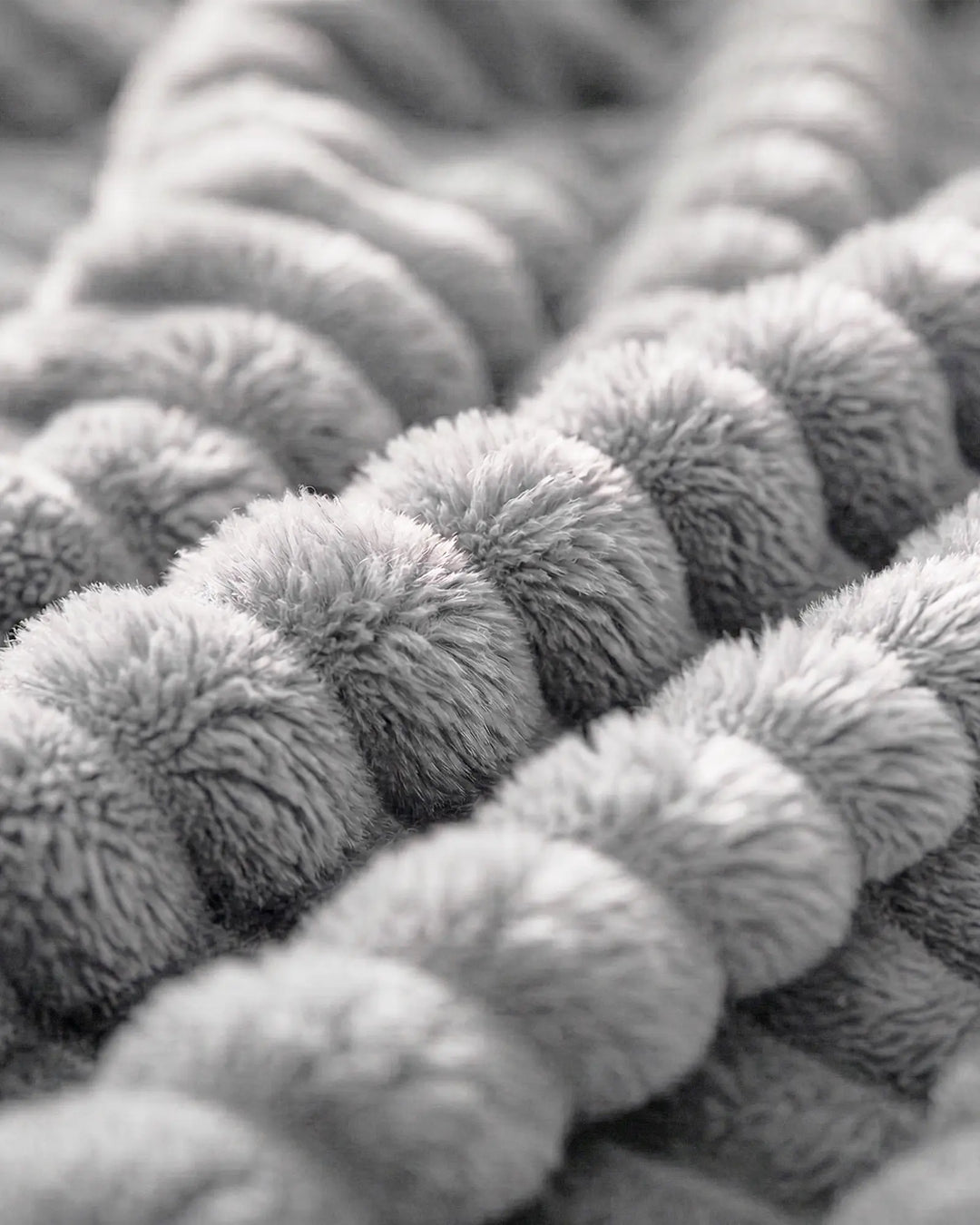Ribbed Fleece Throw Blanket | Soft-Touch Sofa &amp; Bed Throw