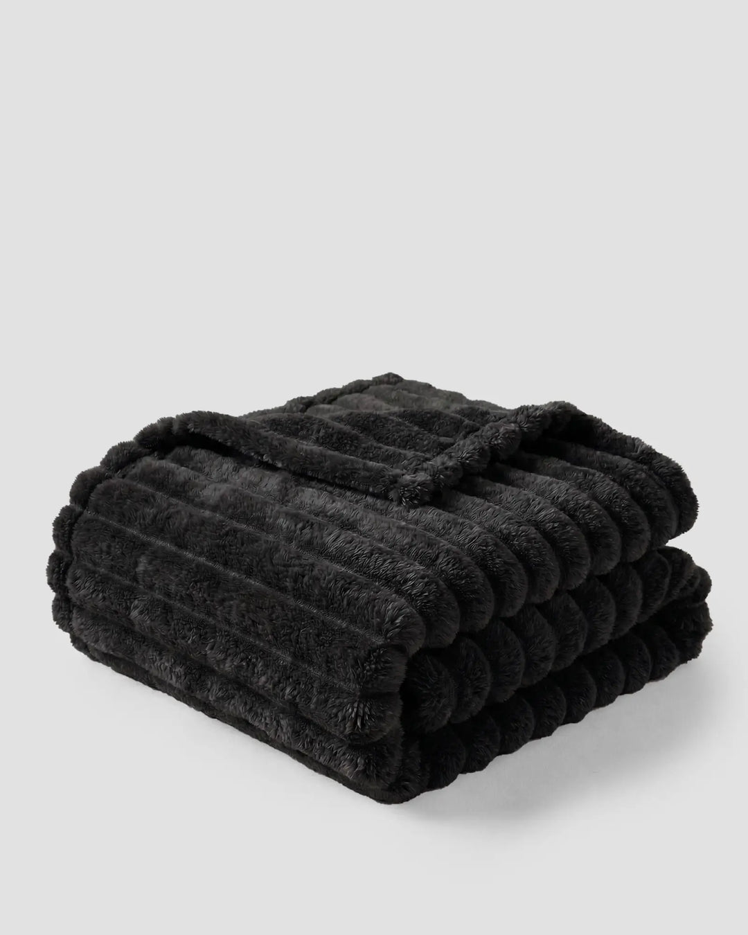 Ribbed Fleece Throw Blanket | Soft-Touch Sofa &amp; Bed Throw