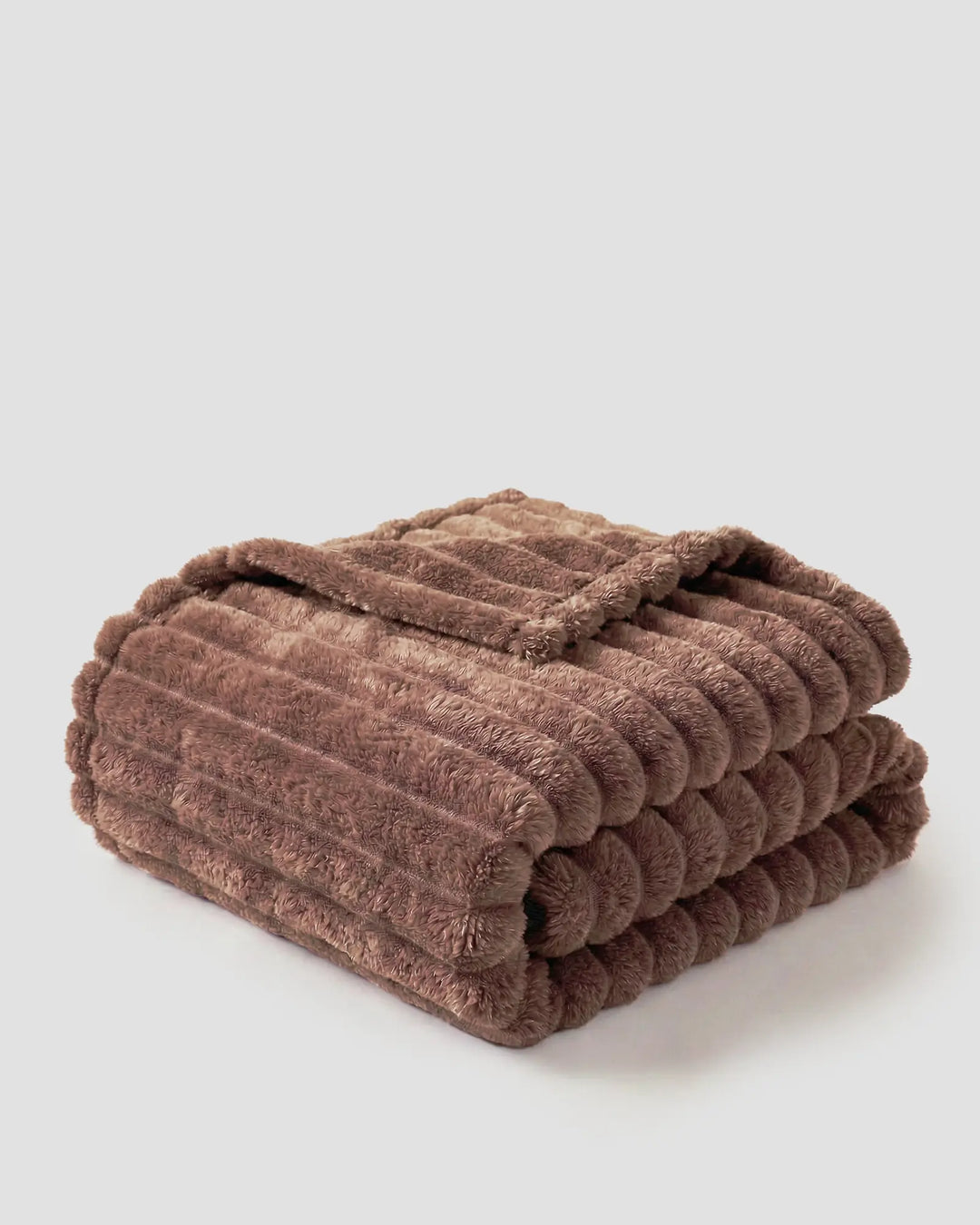 Ribbed Fleece Throw Blanket | Soft-Touch Sofa &amp; Bed Throw