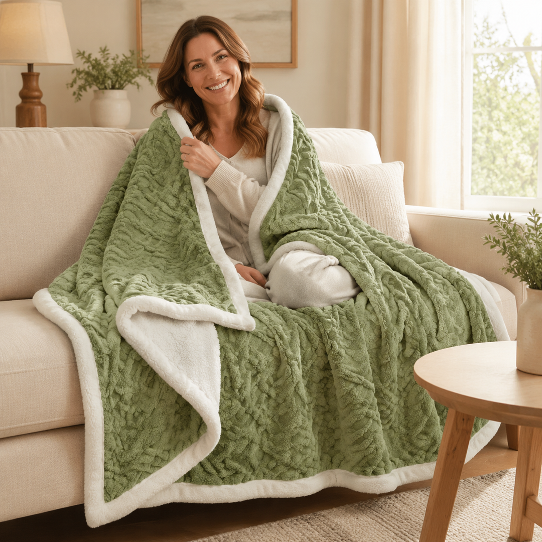 Fleece Throw Blanket for Sofa or Bed | Soft &amp; Warm, 6 Sizes