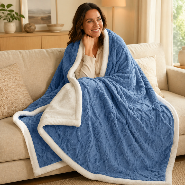 Fleece Throw Blanket for Sofa or Bed | Soft &amp; Warm, 6 Sizes