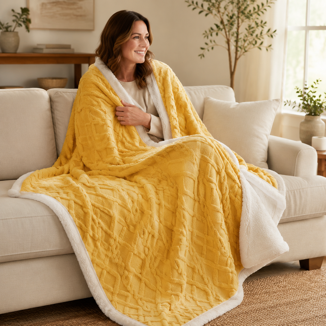 Fleece Throw Blanket for Sofa or Bed | Soft &amp; Warm, 6 Sizes