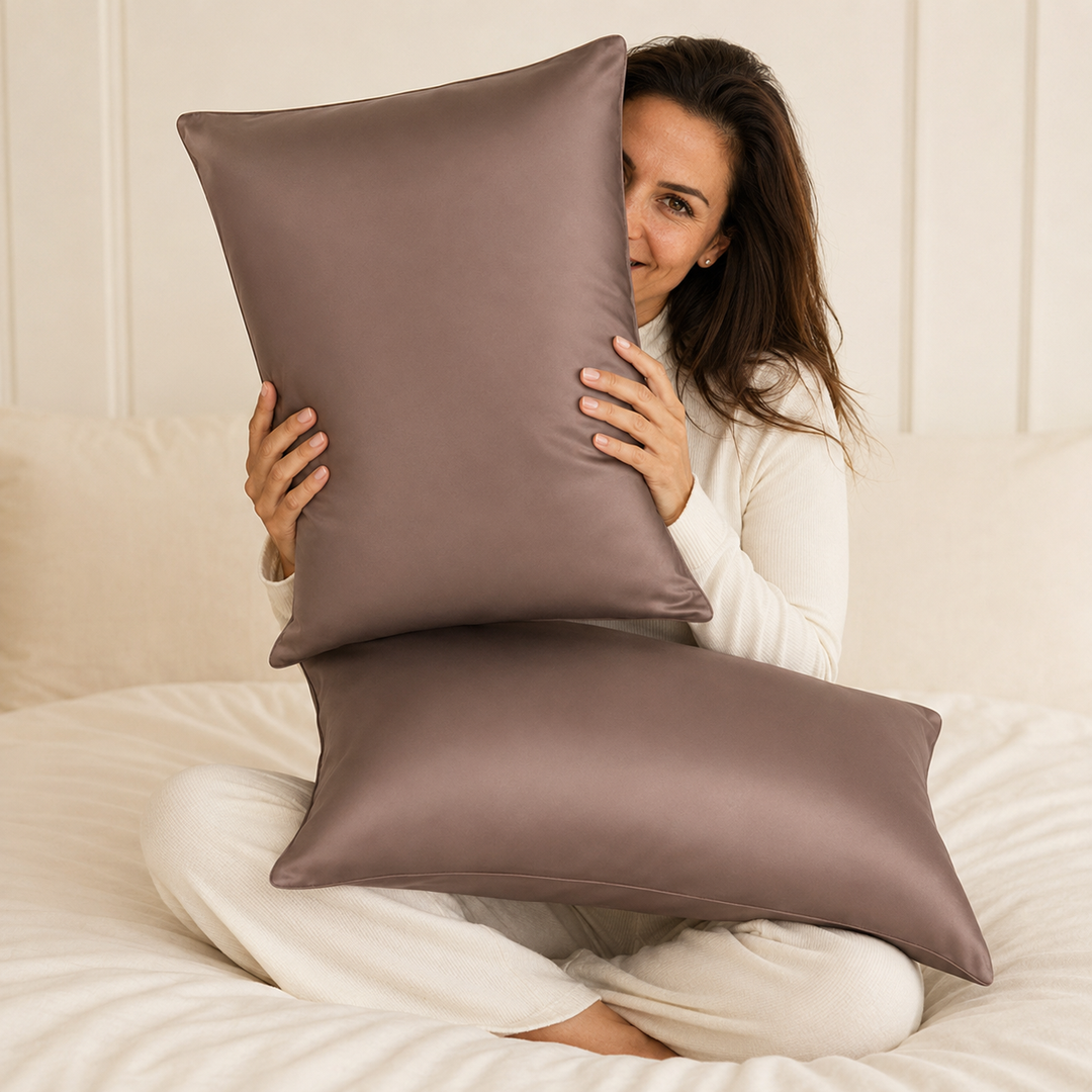 Mulberry Silk Pillowcase Set of 2 | 19 Momme, for Hair &amp; Skin