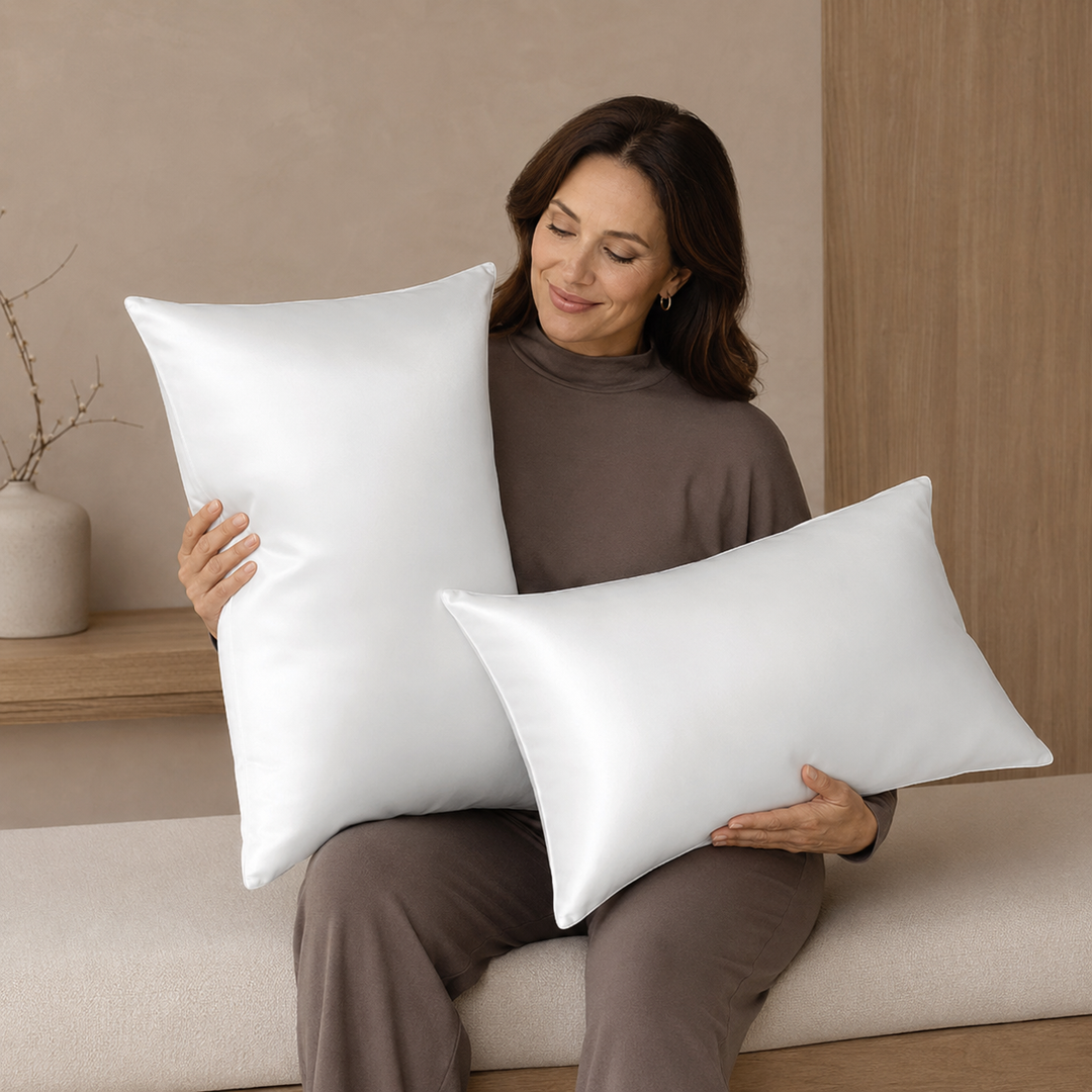 Mulberry Silk Pillowcase Set of 2 | 19 Momme, for Hair &amp; Skin